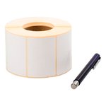 Polyester beyaz etiket 58 x 60 mm
